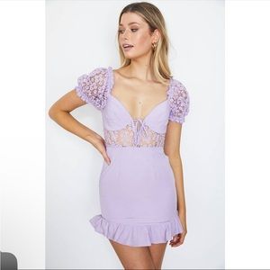 ONE & ONLY COLLECTIVE PUFF SLEEVE LACE DETAIL DRESS ❤️NEW IN STORES❤️